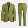 FJØRNA two-piece men's suit set featuring a tailored blazer and matching trousers on a hanger.
