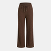 FJØRNA Knit Lounge Trousers for Women with cable knit pattern, comfortable casual pants made of soft knit fabric.