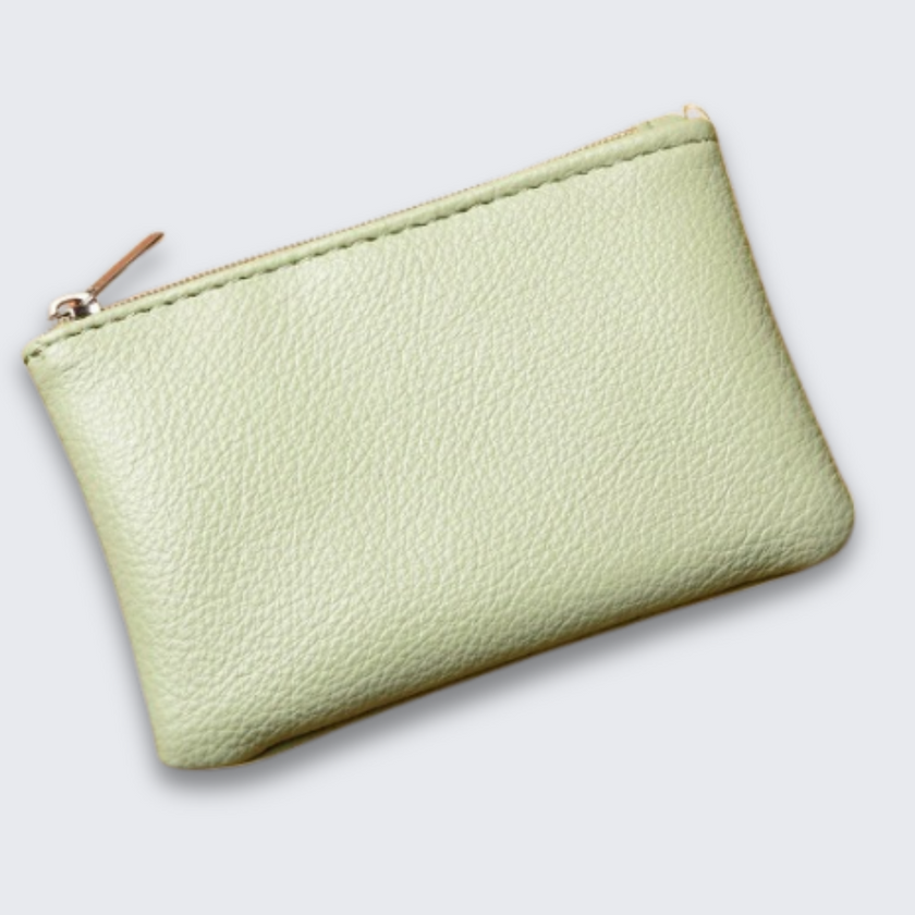 Hazel | Handmade Top-Grain Cow Leather Pouch – 5.11” Zipper Case