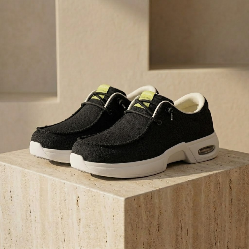 FJØRNA men's mesh walking shoes with breathable design and air cushion sole, ideal for comfortable walking.