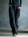FJØRNA women's lightweight summer denim overalls, two-piece outfit with adjustable straps and relaxed fit, perfect for casual wear.