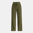 FJØRNA women's wide leg trousers with elastic waist and pleated design, showcasing relaxed fit and stylish silhouette.