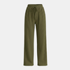 FJØRNA women's wide leg trousers with elastic waist and pleated design, showcasing relaxed fit and stylish silhouette.
