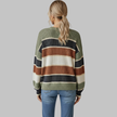 Women's Striped Colour-Block Crewneck Sweater