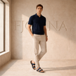 FJØRNA men's red cushioned sandals with open toe design and adjustable straps, perfect for casual summer wear.