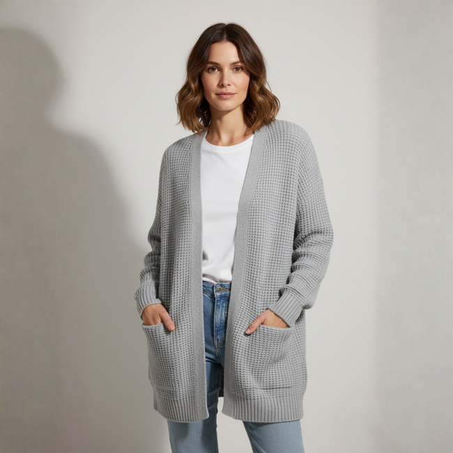 Elegant Long Cardigan V-Neck