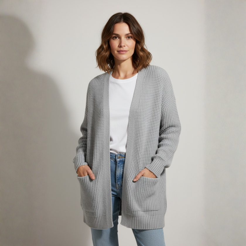 Elegant Long Cardigan V-Neck