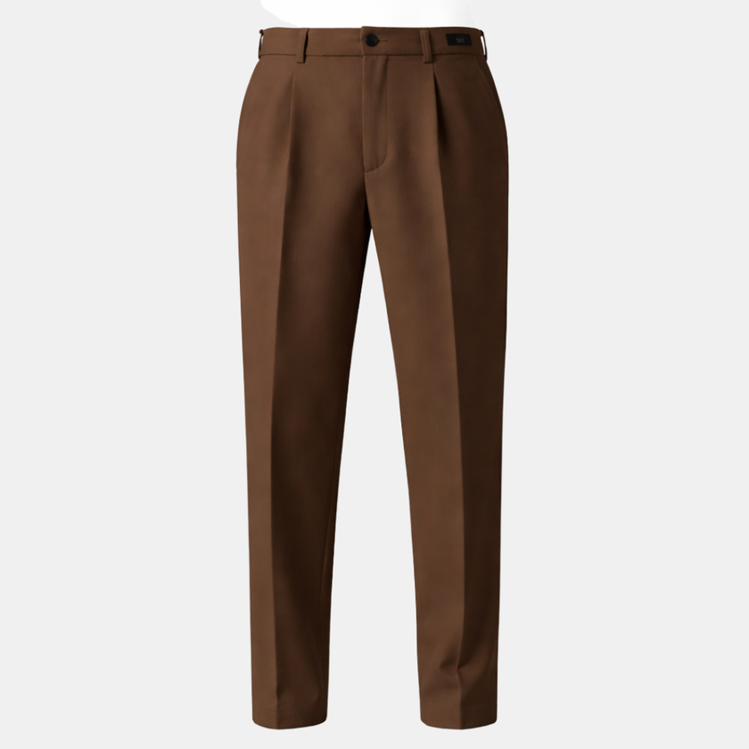 FJØRNA men's smart casual trousers with stretch, tailored fit, and classic design, suitable for stylish everyday wear.