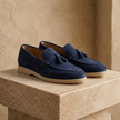 FJØRNA men's suede shoes featuring a classic design with a smooth, tan suede finish and stylish lace-up closure.
