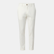 FJØRNA men's slim fit trousers, stylish tailored pants with a sleek design, shown in a neutral color on a model.