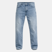 FJØRNA men's relaxed fit denim jeans, casual pants with classic blue wash and standard five-pocket design.