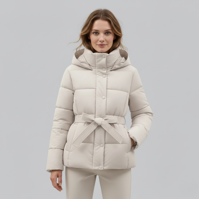 Lisa - Winter Jacket Parka Belted Coat