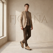 FJØRNA men's slip-on Chelsea boots in black leather, stylish ankle-high shoes with elastic side panels for easy wear.