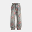 Relaxed fit men's denim jeans by FJØRNA featuring a baggy style and classic blue denim fabric.