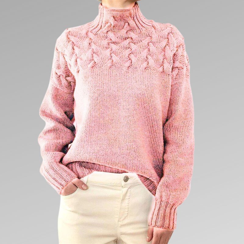 Cozy Turtleneck Sweater Cable Knit - 8
