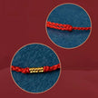 Emily - Stones 925 Sterling Silver Lucky Golden Bead Braided String Bracelet Anklet