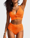 FJØRNA women's bikini set with flattering fit, featuring a stylish two-piece swimwear design in vibrant colors, displayed on a mannequin.