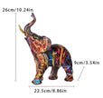 Eye-Catching Artistic Elephant Statue with Graffiti Design
