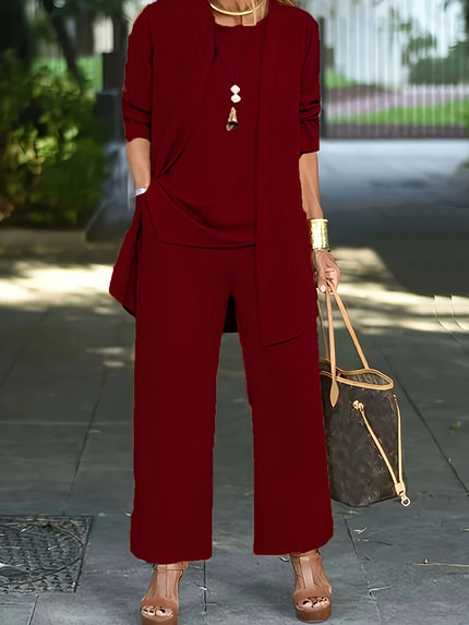 Nora | Stylish Solid Color Three-Piece Ensemble