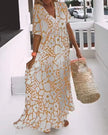 Ariane – Feminine Midi Dress with Summer Print