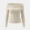 FJØRNA men's ribbed knit sweater, cozy top with textured fabric and a classic fit, ideal for casual winter wear.
