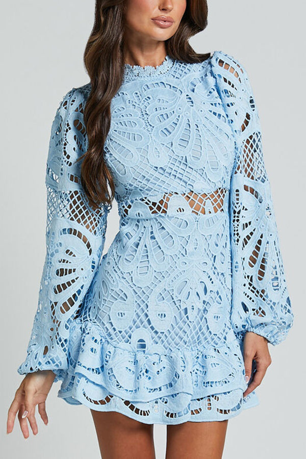 FJØRNA Hannah white lace dress, elegant sleeveless dress with intricate lace details, perfect for special occasions or summer wear.