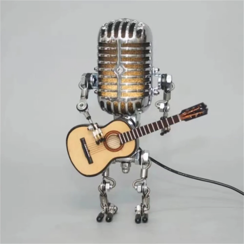 Dimmable Table Lamp with Guitar Design