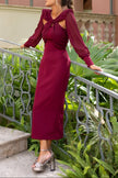 FJØRNA white midi dress for women, elegant and stylish with a classic midi cut, perfect for formal or special occasions.
