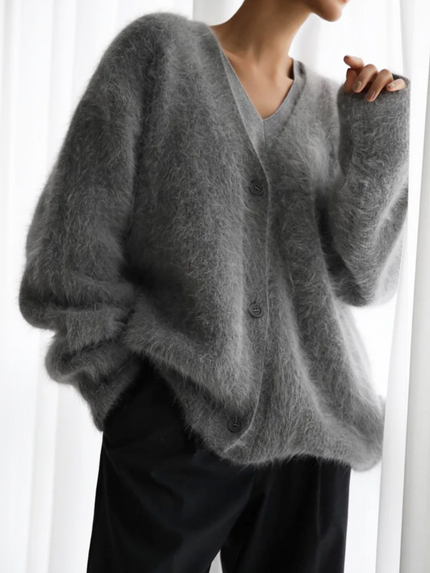 Elegant Button-Detail Cashmere Cardigan