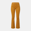 FJØRNA women's high waist flared trousers, stylish pants with a fitted waist and wide leg flare, shown on a model.