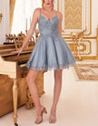Mint green tulle cocktail dress for women by FJØRNA, featuring a stylish, elegant design perfect for special occasions.