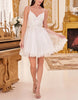 Mint green tulle cocktail dress for women by FJØRNA, featuring a fitted bodice and flowing skirt for elegant occasions.