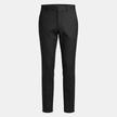 FJØRNA men's straight leg trousers with relaxed fit, shown in dark fabric, featuring a classic waistband and side pockets.