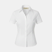 FJØRNA men's linen shirt with relaxed fit, short sleeves, lightweight breathable fabric, casual summer top.