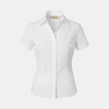 FJØRNA men's linen shirt with relaxed fit, short sleeves, lightweight breathable fabric, casual summer top.
