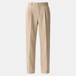 FJØRNA men's wide leg pleated trousers with relaxed fit, showcasing the stylish, comfortable pant design in neutral fabric