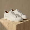 FJØRNA men's suede trainers shoes with white rubber soles, stylish casual footwear for everyday wear.