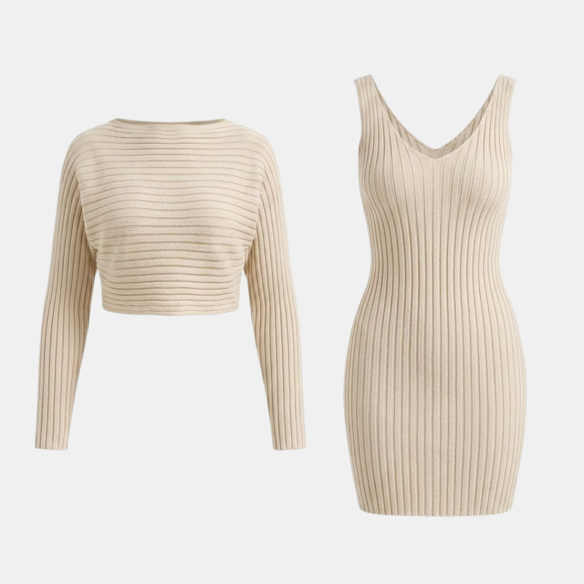 FJØRNA lace co-ord set for women featuring a stylish matching top and pants with intricate lace details.