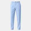 Men's linen straight leg trousers by FJØRNA with relaxed fit and striped pattern, featuring a comfortable waistband and tailored design.