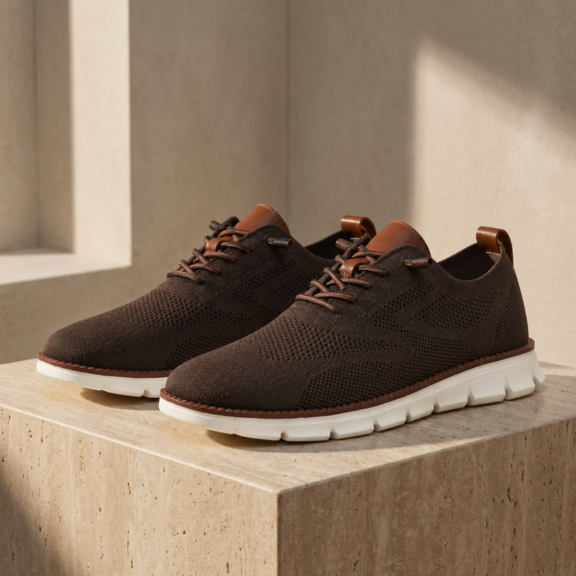 FJØRNA men's breathable mesh trainers, lightweight running shoes with ventilation and supportive sole for active wear.