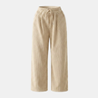 FJØRNA men's corduroy wide leg trousers with relaxed fit, showing the textured fabric and stylish silhouette.