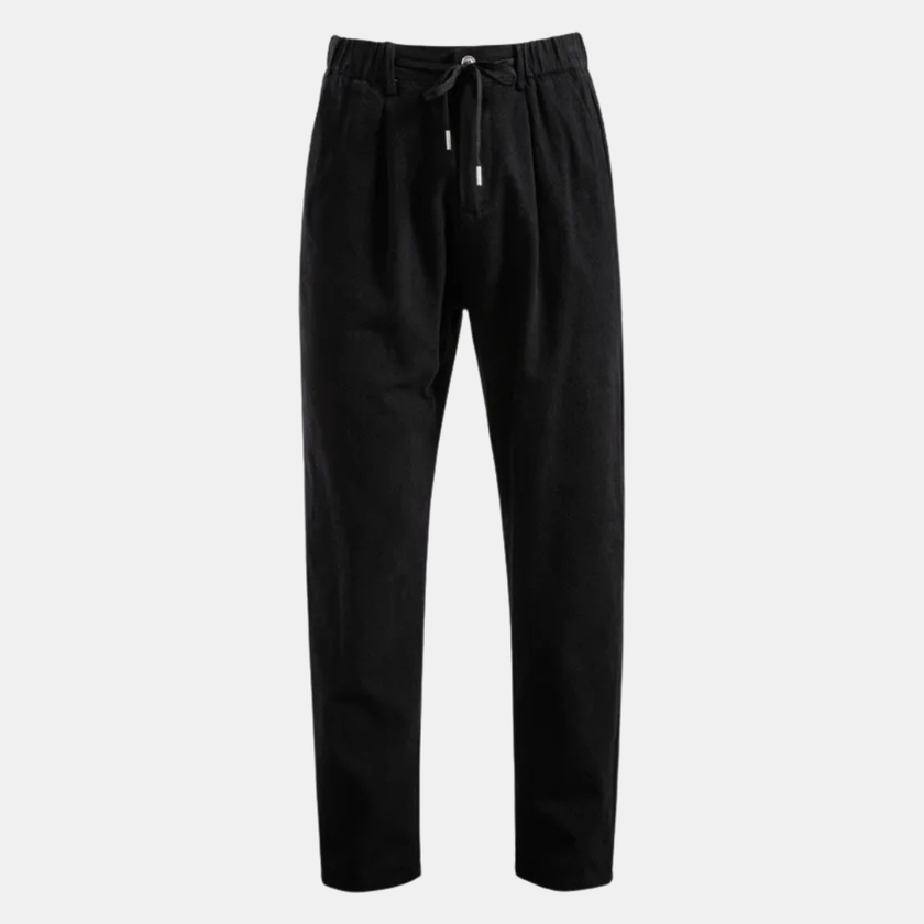Men’s FJØRNA linen blend lightweight casual summer trousers, shown in a relaxed fit with a neutral color and comfortable fabric.
