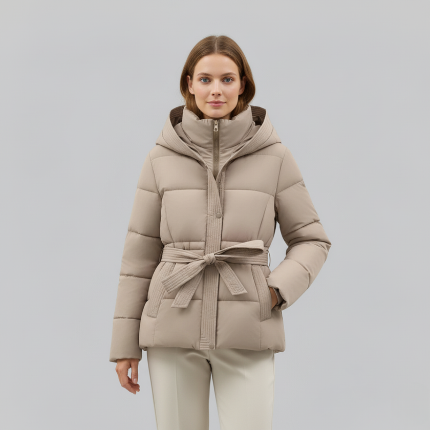 Lisa - Winter Jacket Parka Belted Coat