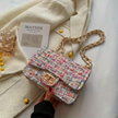 Tanja – Chic Tweed Shoulder Bag with Gold Chain Accent