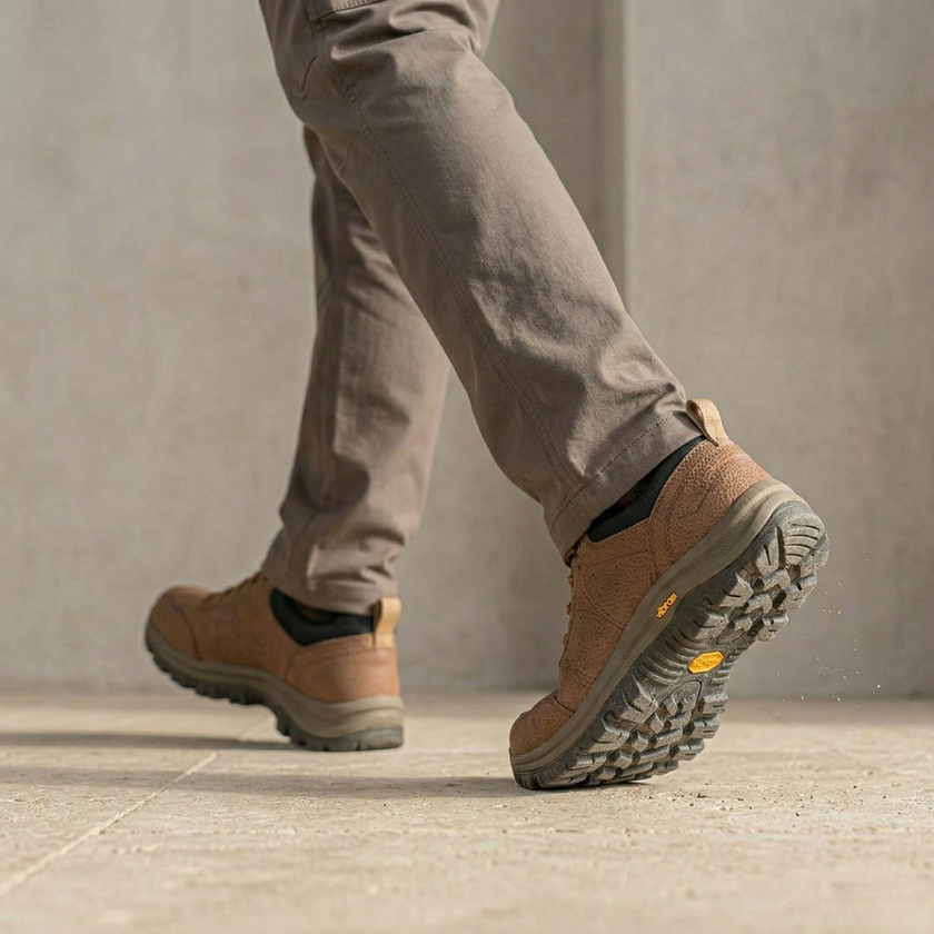 FJØRNA men's red leather orthopedic shoes with supportive soles and stylish design, ideal for comfort and everyday wear.
