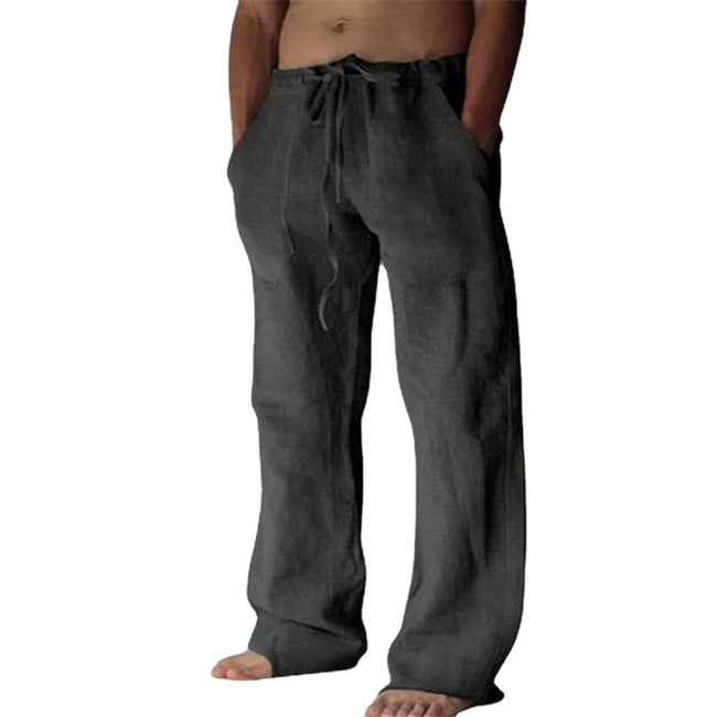 Noah | Men’s Breathable Linen Pants with Elastic Waistband