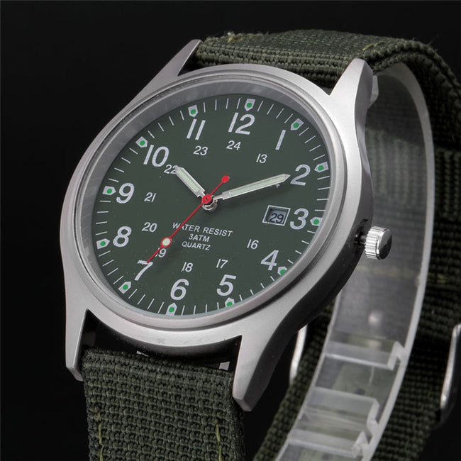 Military Style Calendar Watch