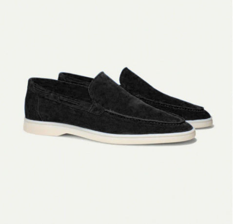 Matte Suede Slip-On Loafers - 19