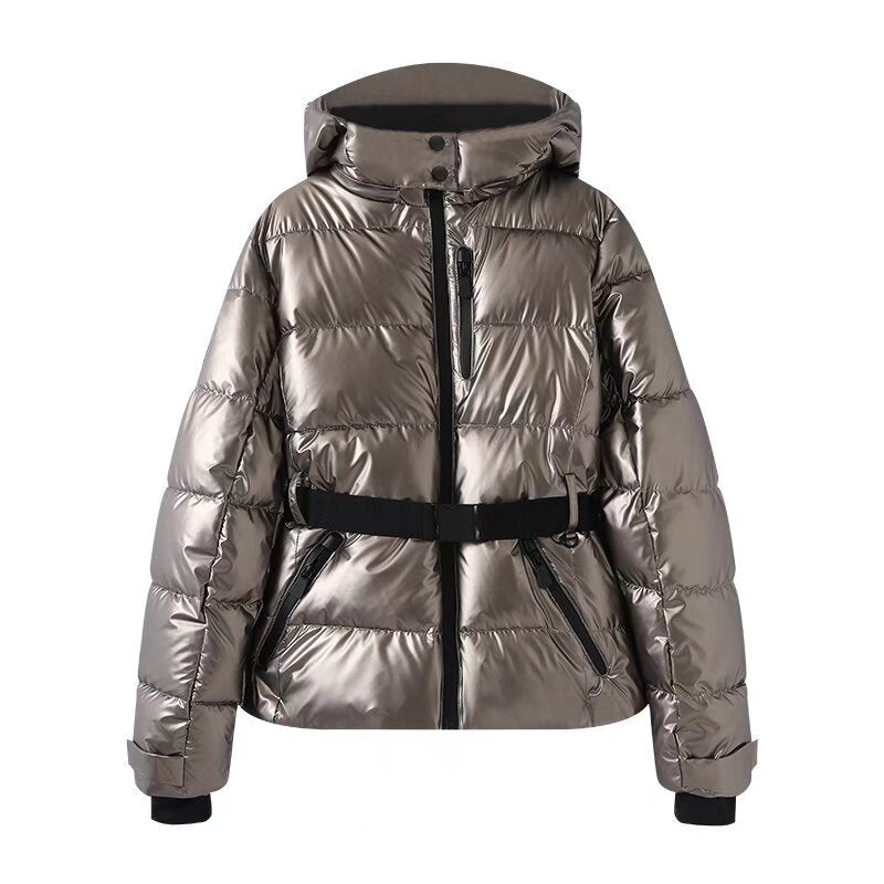 Slimming Padded Jacket With Belt - 3