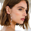 Elegant Large Pearl Hoop Earrings